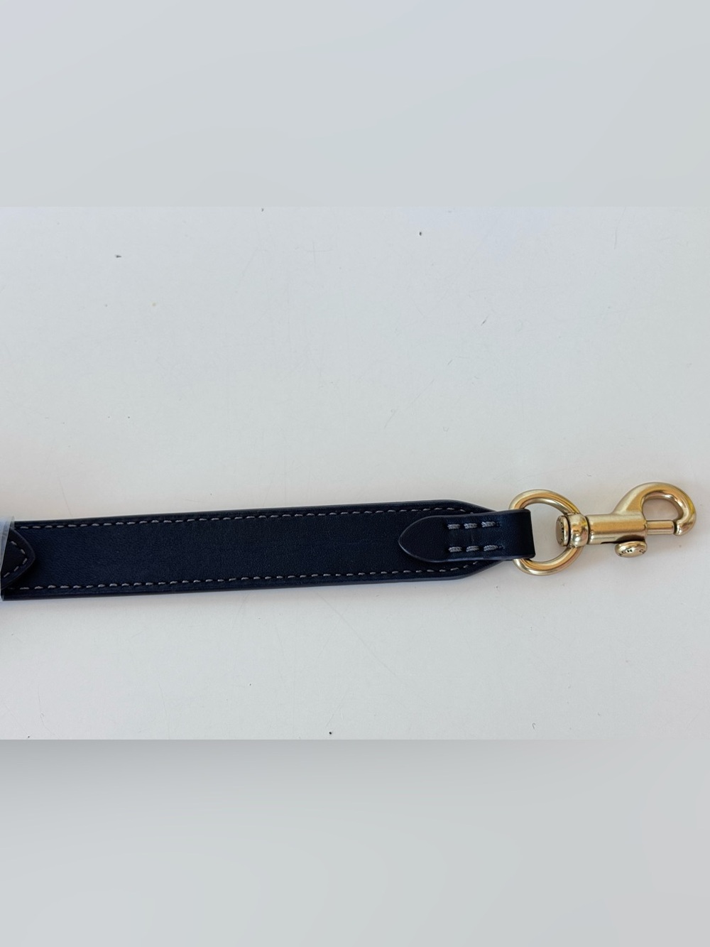 Coach Black Leather Replacement Purse Strap Adjustable Gold Tone Swivel Clips - Picture 6 of 9